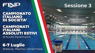 Campionati Italiani Assoluti Estivi FINP 2024  Brescia  Sessione 3 [upl. by Indihar95]