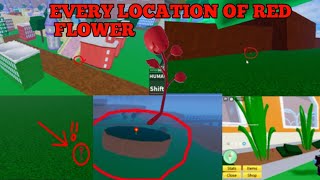 ALL LOCATIONS OF RED FLOWERS IN BLOX FRUITS FIND RED FLOWER [upl. by Iliram]