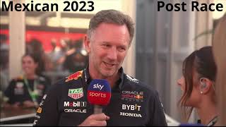 Christian Horner Post Race  Mexican GP 2023 Team Redbull Talk Impressed With Daniel Ricciardo [upl. by Anerrol]