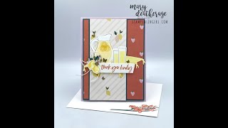 Stampin UpSo RefreshingDelightfully Eclectic DSPThank You Card20232024 Annual Catalog [upl. by Neddra]