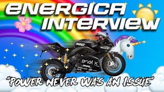 Energica Interview MotoE single manufacturer electric motorcycle EGO EGOcorsa MotoE bike EVA SS9 [upl. by Roley546]