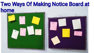 2 Creative Ideas of making Notice BoardNotice Board Making at HomeCrafts Vine [upl. by Anayek]