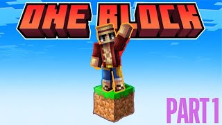 Minecraft but one blockONE BLOCK CHALLENGE PART 1NEW CHALLENGE IN MINECRAFT [upl. by Caresse]