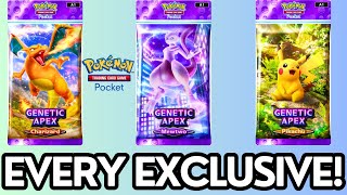 Every Pack Exclusive Card in Pokemon TCG Pocket Genetic Apex Edition [upl. by Tyika]