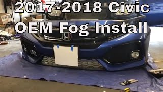 DIY 20172018 Civic Hatchback OEM fog light install and led upgrade [upl. by Oram636]