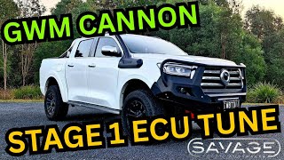 GWM CANNON  STAGE 1 ECU TUNE  SAVAGE TECH AUSTRALIA [upl. by Noell]