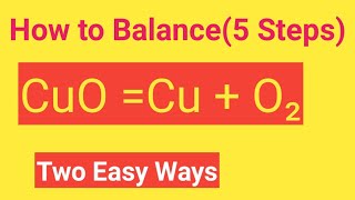 CuO Cu  O2 Balanced EquationCopper iioxide Copper Oxygen Balanced Equation [upl. by Enyalahs]