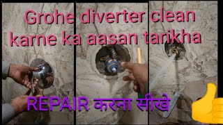 how to repair grohe diverter valve how to clining Grohe diverter carterge [upl. by Shina]