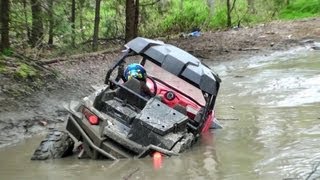 RZR 900 XP SWAMPED in mud hole OUTLAW TRAILS WV [upl. by Durston]