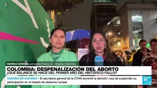 Informe desde Bogotá mujeres celebran un año de la despenalización del aborto • FRANCE 24 Español [upl. by Shem655]