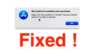 How to install apps on older Macs quotMacOS 11or later is required we could not complete purchasequot [upl. by Ylrebmik483]