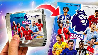 Trying To COMPLETE My Panini PREMIER LEAGUE 2024 Sticker Collection Opening 50 PACKS [upl. by Aicilram78]