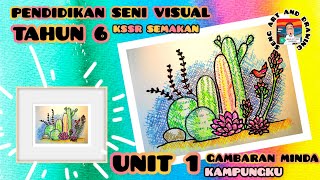 PENDIDIKAN SENI VISUAL TAHUN 6  UNIT 1 GAMBARAN MINDA  KAMPUNGKU KSSR SEMAKAN MS 8 [upl. by Michella633]