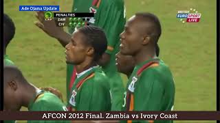 AFCON 2012 final Zambia vs Ivory Coast [upl. by Elrebmik]