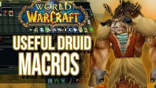 Classic WoW Useful Druid Macros [upl. by Euphemie]