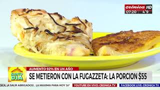 Pizza al paso y con aumento La porción de fugazetta se fue de 29 a 55 [upl. by Olly239]