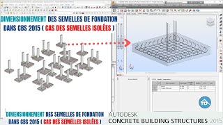 DIMENSIONNEMENT DES SEMELLES ISOLÉES AVEC CBS ET ROBOT 2015 [upl. by Anaik]