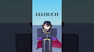 Roblox Cosplays Lelouch Lamperouge [upl. by Ainat]