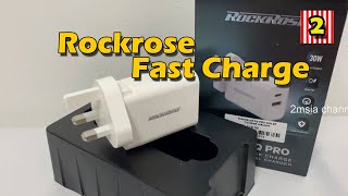 RockRose Fast Charge adaptor QC30 Charger Simply Unboxing [upl. by Prober]