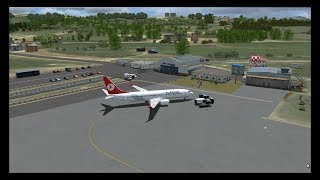 Microsoft Flight Simulator X Boeing 737 800 ILS ile Temel Uçuş Eğitimi kalkışiniş TakeoffLanding [upl. by Auqenahc]