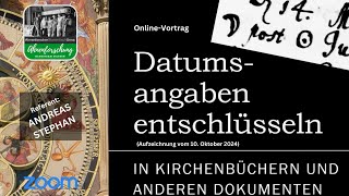 DATUMSANGABEN ENTSCHLÜSSELN IN KIRCHENBÜCHERN UND ANDEREN DOKUMENTEN [upl. by Queenie]