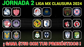 PRONÓSTICOS JORNADA 2 Liga MX CLAUSURA 2024 [upl. by Raddatz]