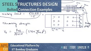 Bolted Connection Design Solved Examples Part 2  Design of Steel Structures [upl. by Drofnelg280]