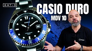 Finalmente Casio Duro 38mm  Será Que Presta Comparativo com o MDV107 44mm [upl. by Zetta577]