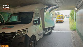 BAKWAGEN RIJDT ZICH VAST IN TUNNELTJE GRONSVELD [upl. by Oknuj]