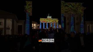 Brandenburger Tor celebrating freedom festivaloflights festivalofcolors brandenburgertor berlin [upl. by Hudis]