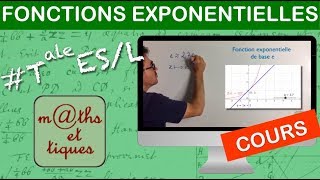 LE COURS  Fonctions exponentielles  Terminale ESL [upl. by Nnasor]