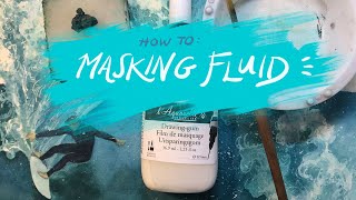 How to Using Masking Fluid in Watercoloring [upl. by Lew]