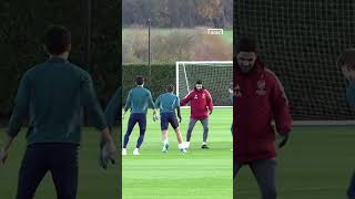 Mikel Arteta NUTMEGS Martin Odegaard 🥜 shorts [upl. by Lundin186]