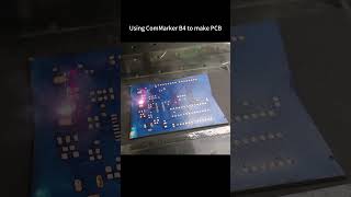 Using ComMarker B4 60W to make PCB fiberlaserpcb diy laserengraving mopar jpt circuit [upl. by Nikolos]