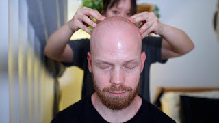 ASMR Scalp Massage with Gentle Whispers to destress relax and fall asleep [upl. by Notsrik]