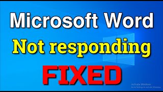 Fixed How To Fix Microsoft Word Is Not Responding  MS word not opening  not starting on Windows [upl. by Floeter529]