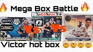 Insane Victor Hot Box Mega Box Battle… Topps Chromes vs Optic vs Mosaic INSANE RIP 🤯 [upl. by Wolsky]