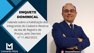 Falando sobre habilitação do Cadastro Reservada Ata de Registro de Preços  Decreto nº 114622023 [upl. by Ased98]