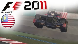 F1 2011 Career Mode Part 2 Monsoonal Malaysia [upl. by Franz841]