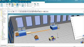 Siemens Tecnomatix Plant Simulation How to Create AGV [upl. by Leumel]