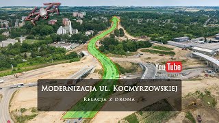 Modernizacja ul Kocmyrzowskiej  relacja z drona [upl. by Ahsinhoj]