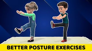 ATHOME CORE EXERCISES CAN IMPROVE KIDS POSTURE [upl. by Annawat176]