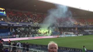 Montpellier  Saint Étienne 25082018 craquage stéphanois à lentrée des joueurs [upl. by Anyak90]