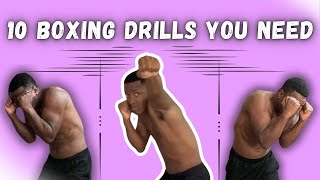 10 Boxing Drills In 10 Minutes Shadow Boxing Workout [upl. by Soisinoid]