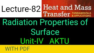 HMT Lecture 82  Radiative Properties of Surfaces Total Emissive Power Monochromatic Emissive [upl. by Ahselat327]