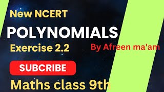 Polynomials  maths class 9 polynomials ex 22  new ncert [upl. by Llenhoj]