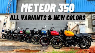 2022 Royal Enfield Meteor 350  All Variants  New Colors  Customized Colors [upl. by Nyrhtakyram]