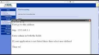 Port Forward BSNL broadband teracom syrma modems [upl. by Secnarf309]