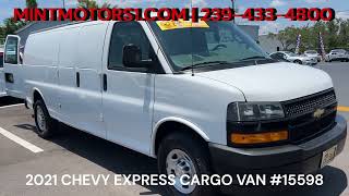 2021 Chevy Express Cargo Van for Sale at Mint Motors  Large Selection of Used Vans [upl. by Enineg]