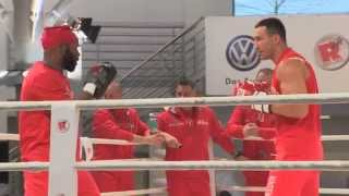 Владимир Кличко  Кубрат Пулев Wladimir Klitschko  Kubrat Pulev Media workout [upl. by Charmine920]